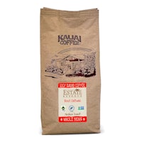 a bag of kahlua estate coffee on a white background